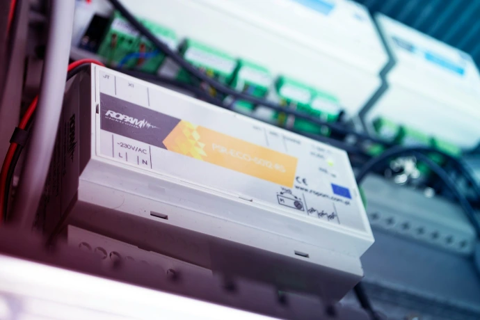 rectangular white computer component